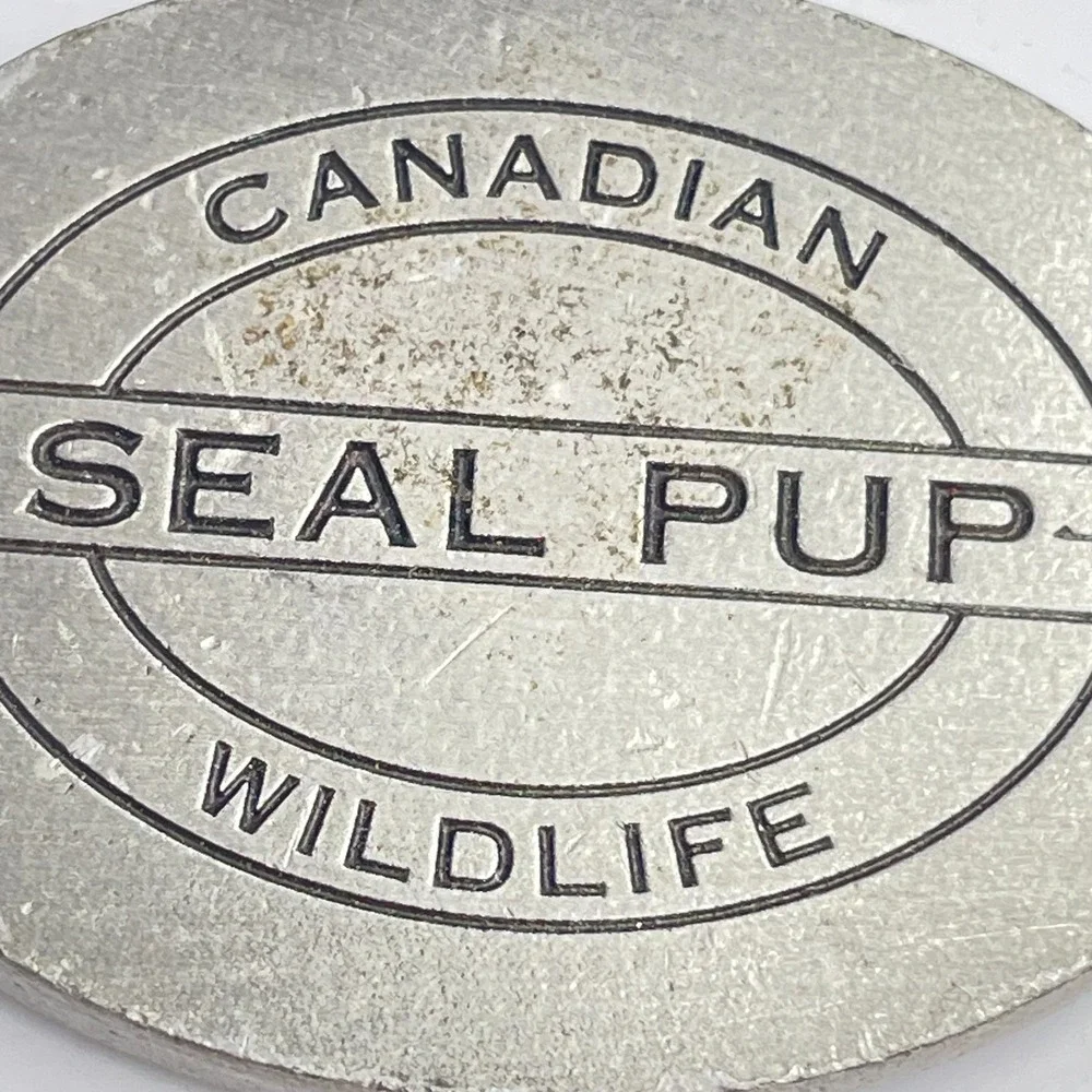 Vintage 90s Canada Souvenir Animal Pup Wildlife‎ Pewter Keychain Charm Jewelry